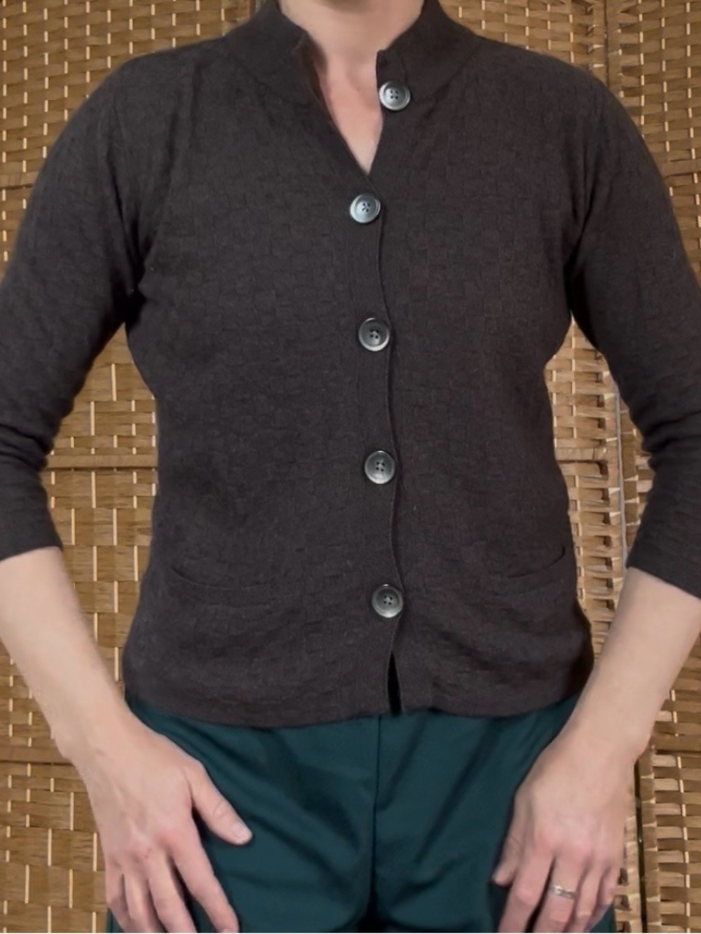 Banana Republic Dark Brown Button-Front Women's Cardigan